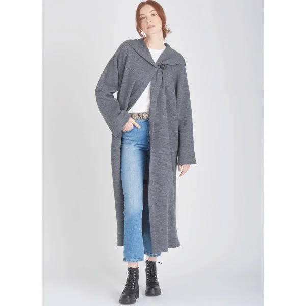 Belted women's cashmere coats in soft pastels for a luxurious feelSimplicity Coat and Jacket S9684