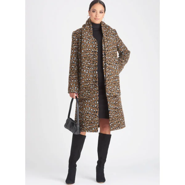 Women's longline double - breasted camel coats for a sophisticated lookSimplicity Coat and Jacket S9685