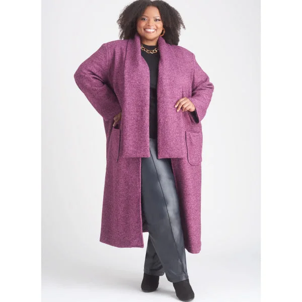 Petite women's wool blend coats with a tailored fit for a flattering silhouetteSimplicity Coat and Jacket S9686