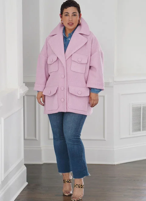 Women's faux fur coats in bright colors for a bold fashion statementSimplicity Coat S9824