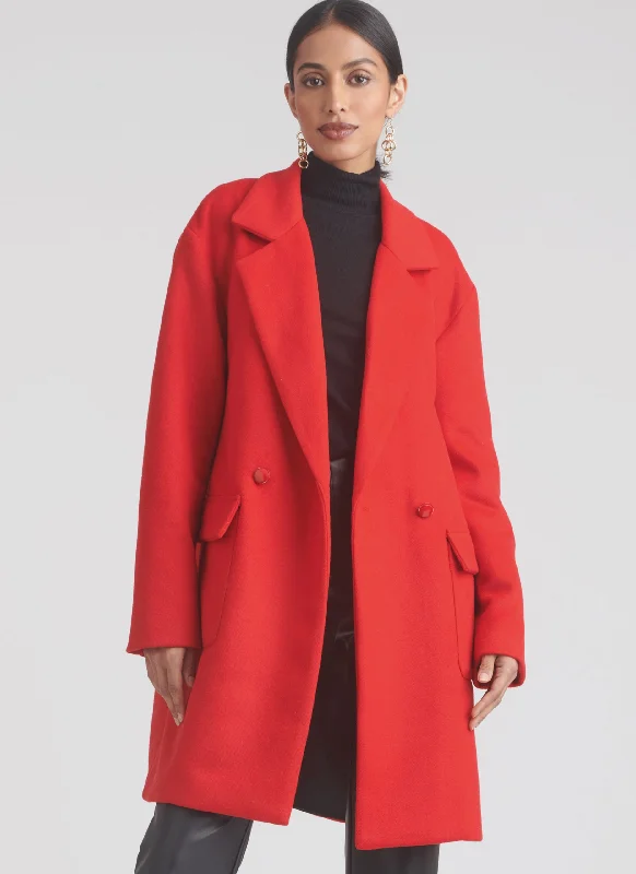 Plus size women's wool blend coats for a warm and stylish winterSimplicity Coat S9854