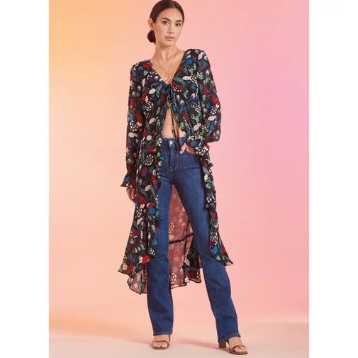 Women's faux fur coats in bright colors for a bold fashion statementSimplicity Dusters S9747