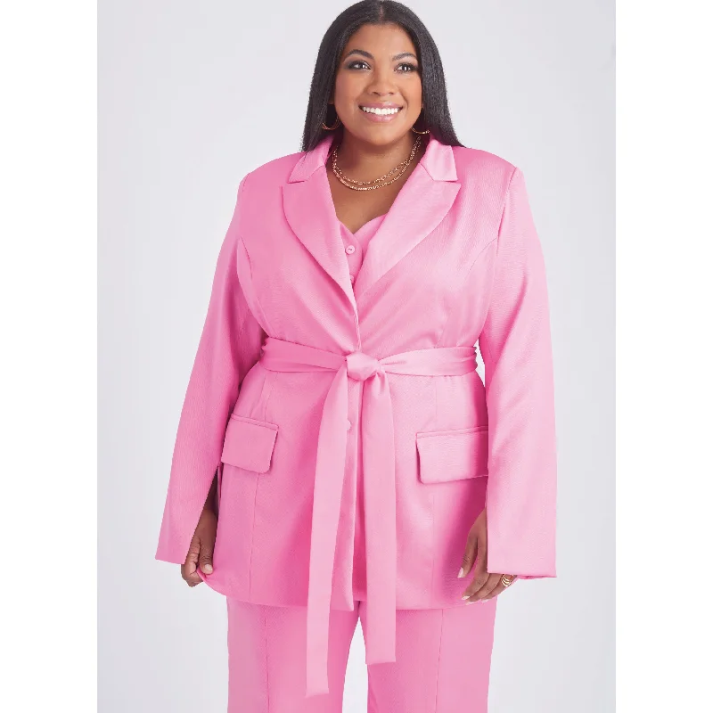 Water - resistant women's trench coats with adjustable cuffs for rainy daysSimplicity Jacket S9688