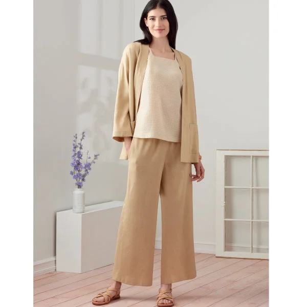 Quilted down women's coats with removable hoods for outdoor activitiesSimplicity Jacket, Top and Trousers S9271 Quilted down women's coats with removable hoods for outdoor activitiesSimplicity Jacket, Top and Trousers S9271