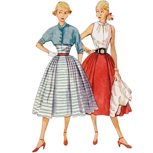 Quilted down women's coats with removable hoods for outdoor activitiesSimplicity Vintage Outfit S9699