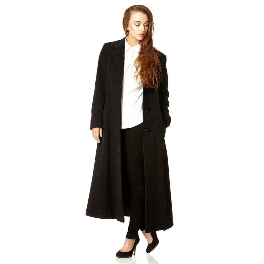 Shearling - lined women's leather coats for ultimate warmth and luxurySingle Breasted Long Winter Coat Shearling - lined women's leather coats for ultimate warmth and luxurySingle Breasted Long Winter Coat