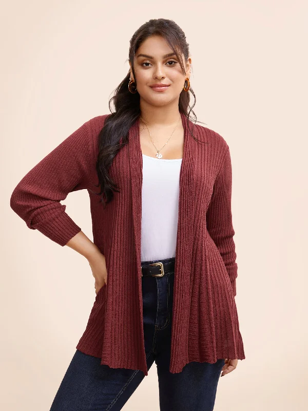 color block women cardigan with bold huesSolid Textured Kimono Collar Cardigan