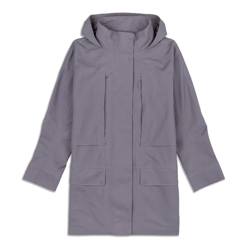 Women's waterproof parka coats with multiple pockets for practicalityStretchSeal™ Relaxed Long Rain Women's waterproof parka coats with multiple pockets for practicalityStretchSeal™ Relaxed Long Rain