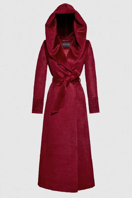 Water - resistant women's trench coats with adjustable cuffs for rainy daysSuri Alpaca Maxi Hooded Wrap Coat Water - resistant women's trench coats with adjustable cuffs for rainy daysSuri Alpaca Maxi Hooded Wrap Coat