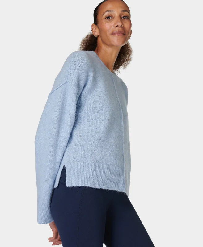 cable knit women cardigan with intricate patternsPinnacle Wool Crew Neck Sb9091 Breeze-Blue cable knit women cardigan with intricate patternsPinnacle Wool Crew Neck Sb9091 Breeze-Blue