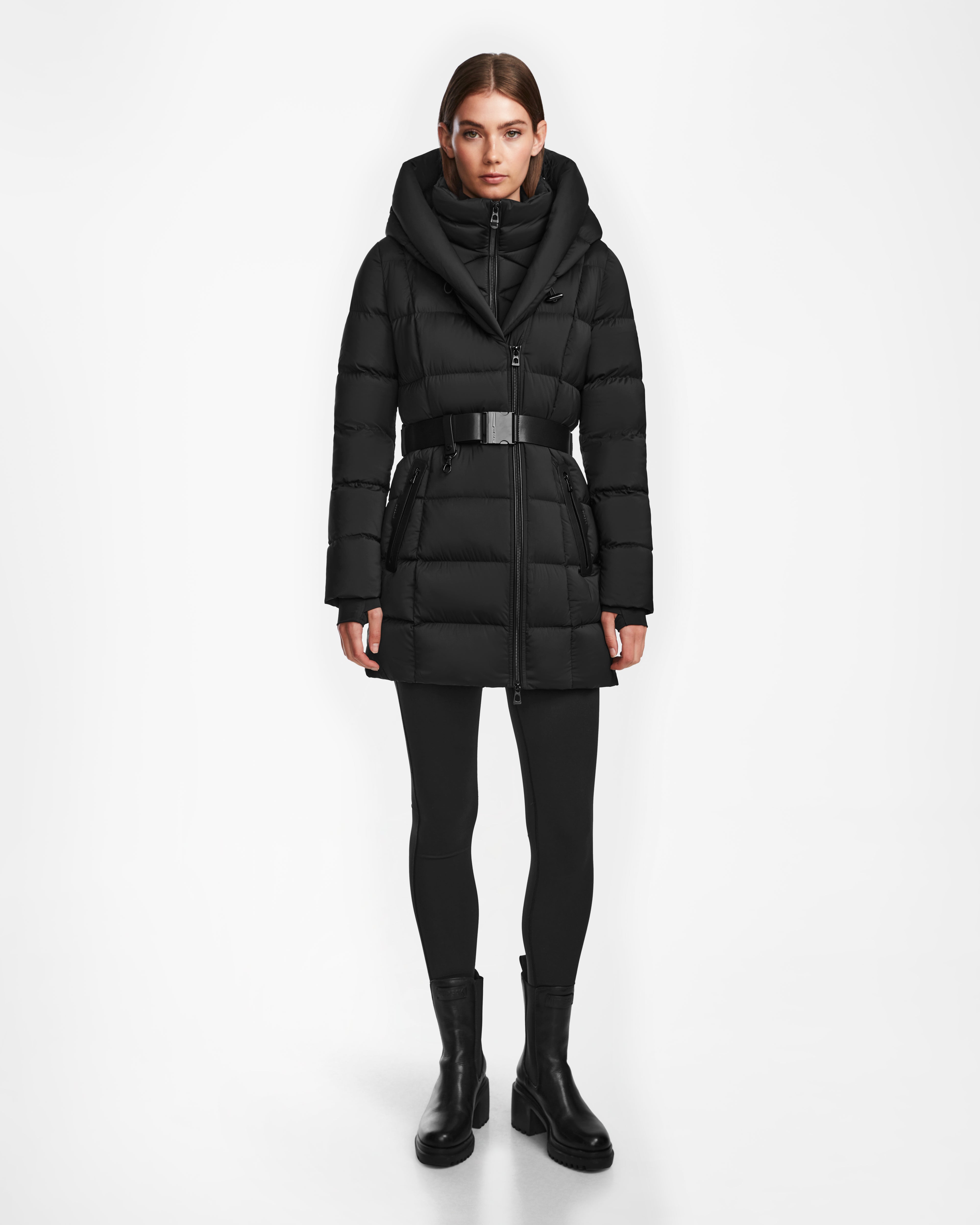 Women's waterproof parka coats with multiple pockets for practicalityTAYLOR M - 8124545 Black