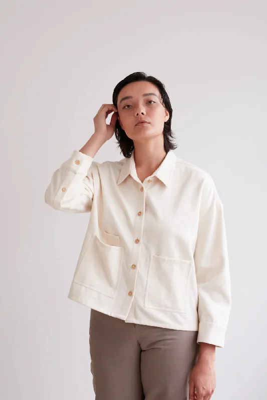 Oversized women's wool coats in a monochromatic look for a trendy outfitModern Sewing Co. Over Shirt