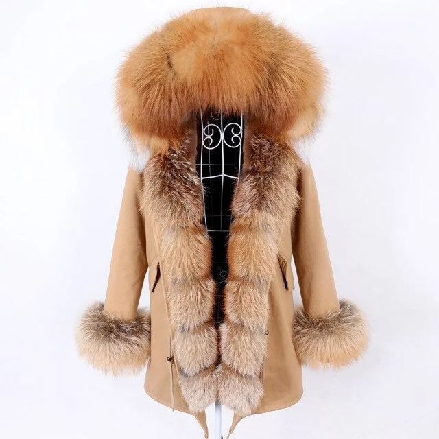 Belted women's cashmere coats in soft pastels for a luxurious feelThick Warm Natural Fur Collar Hooded Long-Sleeved Winter Jacket for Women Belted women's cashmere coats in soft pastels for a luxurious feelThick Warm Natural Fur Collar Hooded Long-Sleeved Winter Jacket for Women