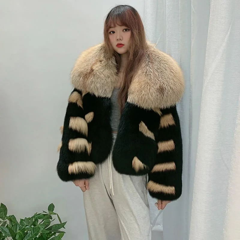 Quilted down women's coats with removable hoods for outdoor activitiesThick Warm Winter Women's Fox Fur Big Collar Full Pelt Coats & Jackets Quilted down women's coats with removable hoods for outdoor activitiesThick Warm Winter Women's Fox Fur Big Collar Full Pelt Coats & Jackets