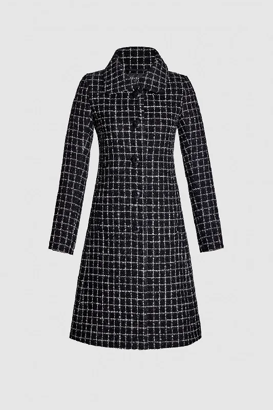 Quilted down women's coats with removable hoods for outdoor activitiesTweed Suri Alpaca Empire Waist A-line Coat Quilted down women's coats with removable hoods for outdoor activitiesTweed Suri Alpaca Empire Waist A-line Coat