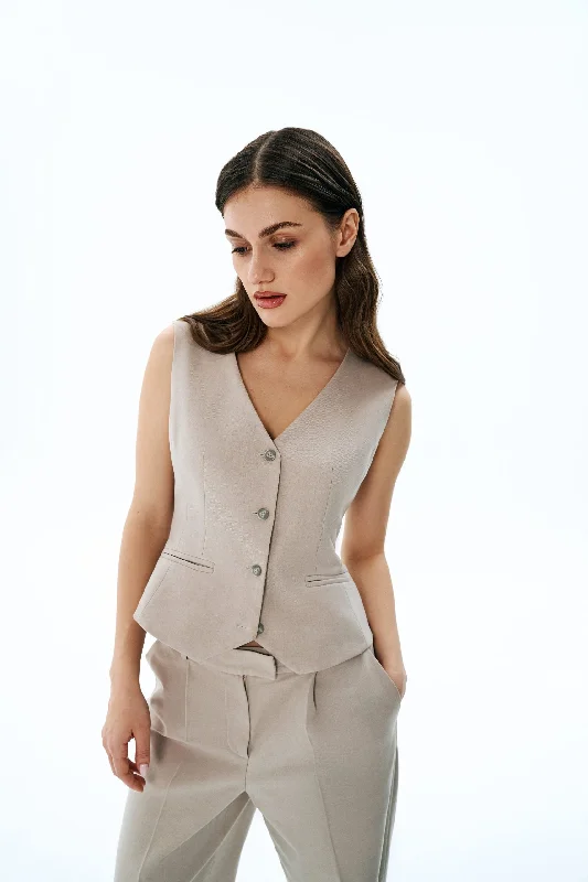 Checkered women's wool coats in a classic pattern for a timeless styleVikisews Liliana Vest PDF Checkered women's wool coats in a classic pattern for a timeless styleVikisews Liliana Vest PDF