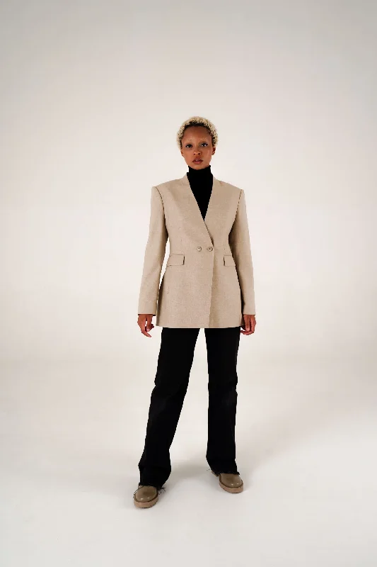 Women's cropped leather coats with silver studs for an edgy lookVikisews Marisa Blazer PDF
