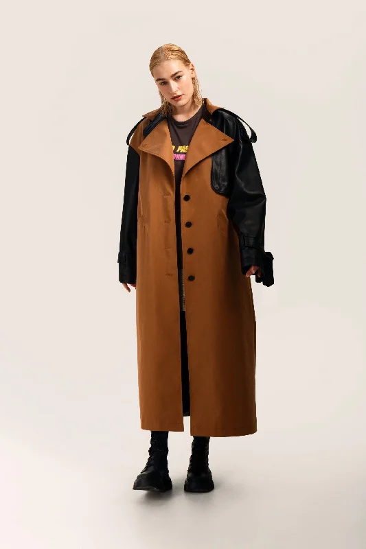 Embroidered women's cotton coats in a bohemian pattern for a unique designVikisews Peyton Trench Coat PDF