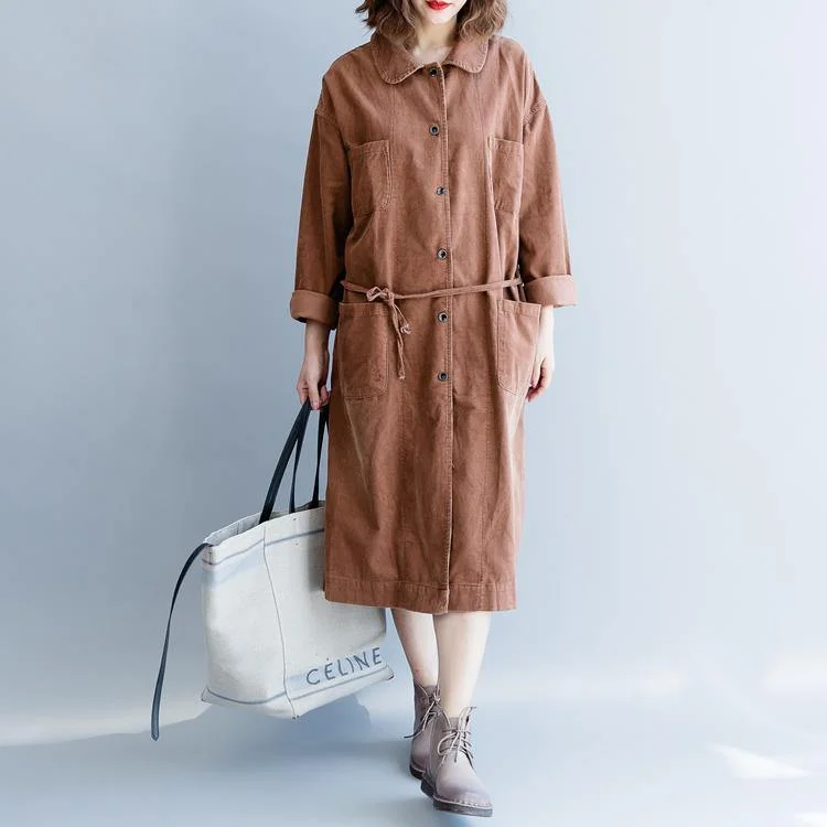 Hooded women's puffer coats in neon colors for high - visibility sportsvintage khaki  maxi coat Loose fitting tie waist cardigans Elegant lapel collar  Coats