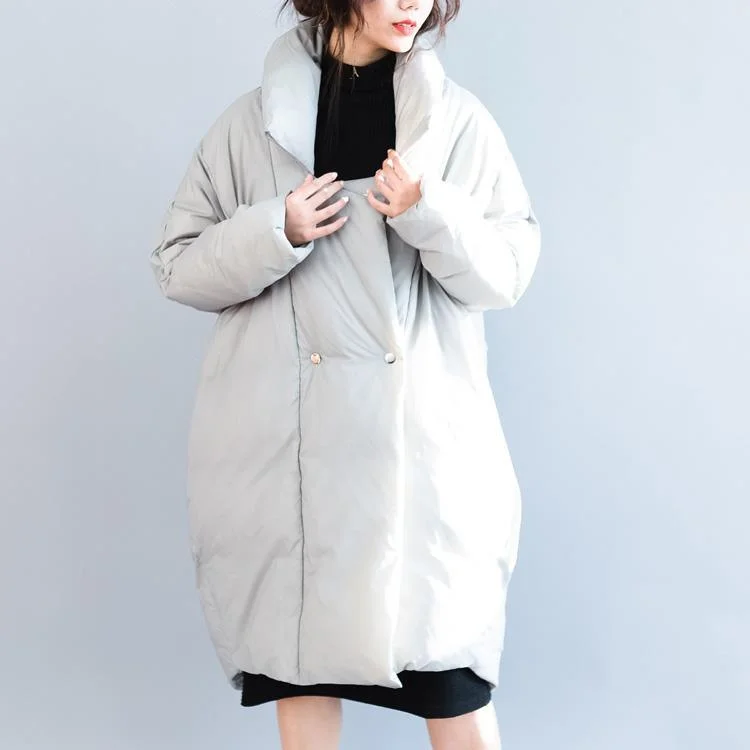 Women's waterproof parka coats with multiple pockets for practicalityvintage light gray Parka oversized down overcoat women causal oversized winter outwear