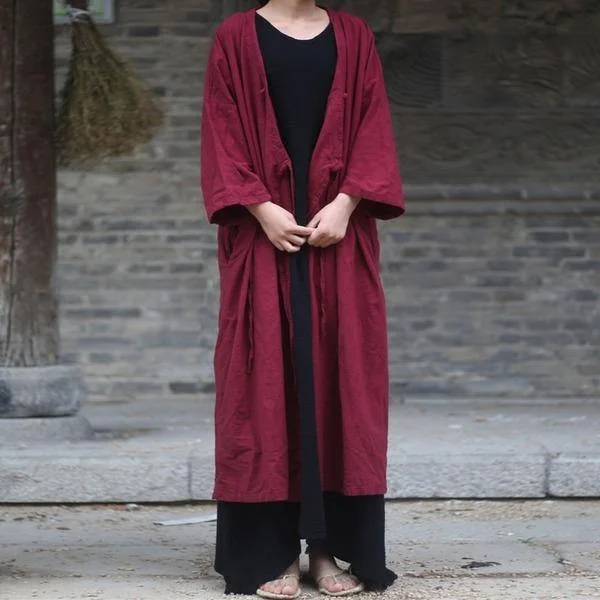 Checkered women's wool coats in a classic pattern for a timeless styleVintage Linen 2020 Fall New Loose Casual V-Neck Button Chinese Style Trench Female Coat Checkered women's wool coats in a classic pattern for a timeless styleVintage Linen 2020 Fall New Loose Casual V-Neck Button Chinese Style Trench Female Coat