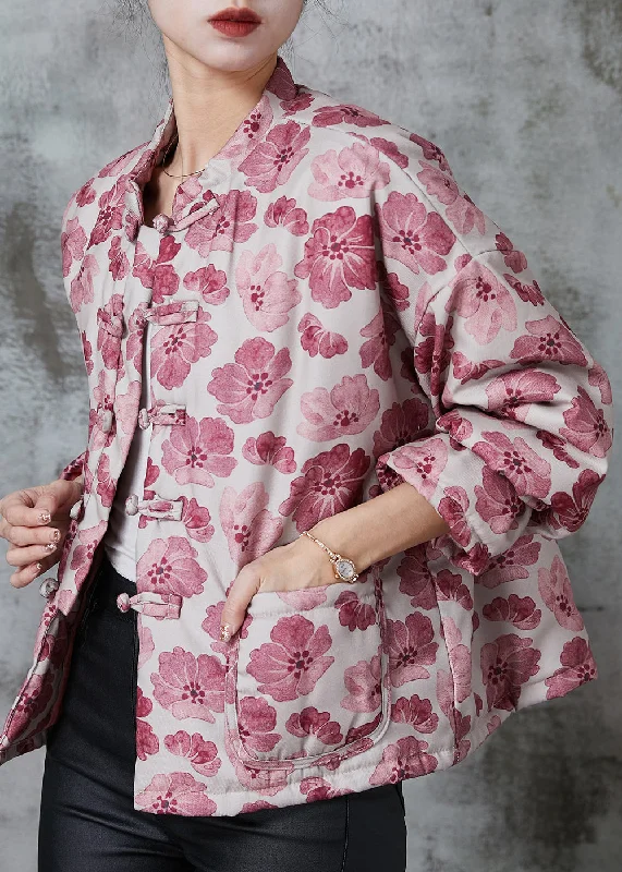 Checkered women's wool coats in a classic pattern for a timeless styleVintage Pink Print Fine Cotton Filled Oriental Coats Spring Checkered women's wool coats in a classic pattern for a timeless styleVintage Pink Print Fine Cotton Filled Oriental Coats Spring
