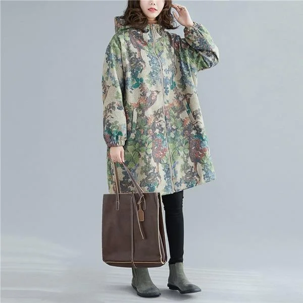 Petite women's wool blend coats with a tailored fit for a flattering silhouetteVintage Print Floral Parkas For Women Winter Coat Hooded Zipper Pockets Petite women's wool blend coats with a tailored fit for a flattering silhouetteVintage Print Floral Parkas For Women Winter Coat Hooded Zipper Pockets
