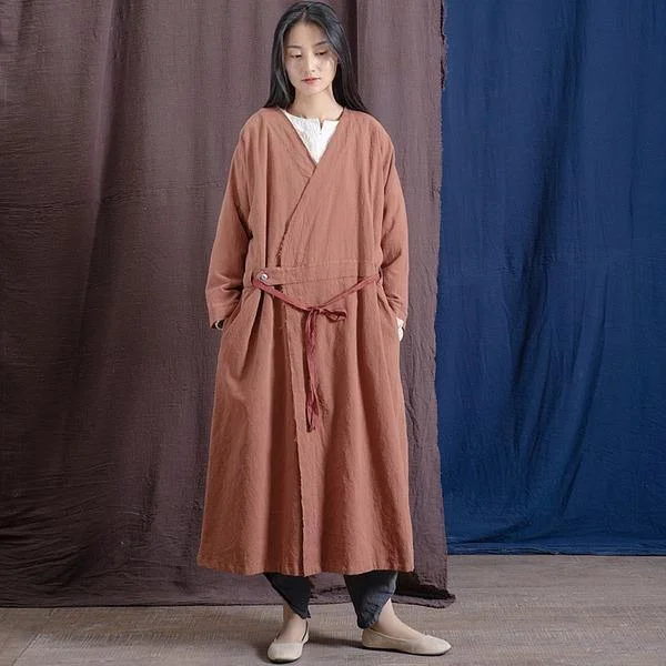 Women's waterproof parka coats with multiple pockets for practicalityVintage Trench Cotton Linen Coat Women 2020 Spring New Long Sleeve V-Neck Coat Women's waterproof parka coats with multiple pockets for practicalityVintage Trench Cotton Linen Coat Women 2020 Spring New Long Sleeve V-Neck Coat
