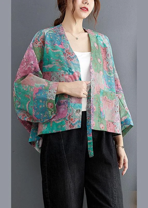 Oversized women's wool coats in a monochromatic look for a trendy outfitVintage V Neck Button Pockets Print Fall Coats Long sleeve Oversized women's wool coats in a monochromatic look for a trendy outfitVintage V Neck Button Pockets Print Fall Coats Long sleeve