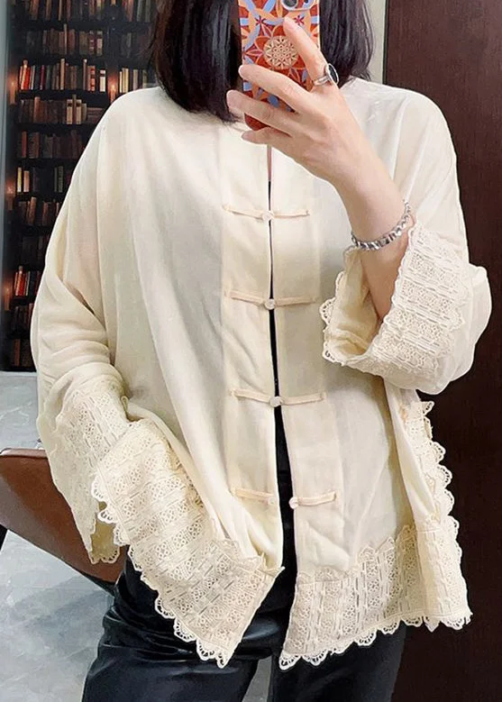 Women's reversible down coats with two - tone designs for versatile stylingVintage White Floral Button Silk Velour Coats Long Sleeve Women's reversible down coats with two - tone designs for versatile stylingVintage White Floral Button Silk Velour Coats Long Sleeve