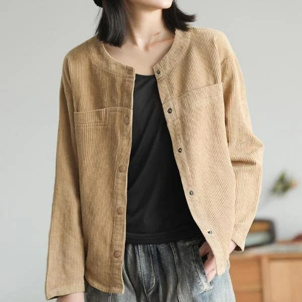 Shearling - lined women's leather coats for ultimate warmth and luxuryVintage Women Coats And Jackets Simple Comfortable O-neck All-match Women Coats Shearling - lined women's leather coats for ultimate warmth and luxuryVintage Women Coats And Jackets Simple Comfortable O-neck All-match Women Coats