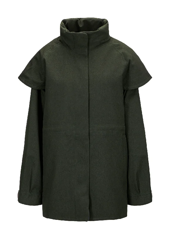 Long women's mac coats in a lightweight fabric for spring showersVirvelvind Coat - Rosin Dark Green Long women's mac coats in a lightweight fabric for spring showersVirvelvind Coat - Rosin Dark Green