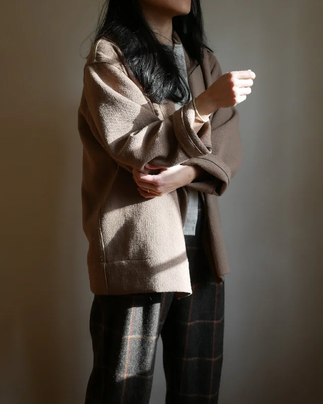 Women's longline double - breasted camel coats for a sophisticated lookVivian Shao Chen Daphne Jacket