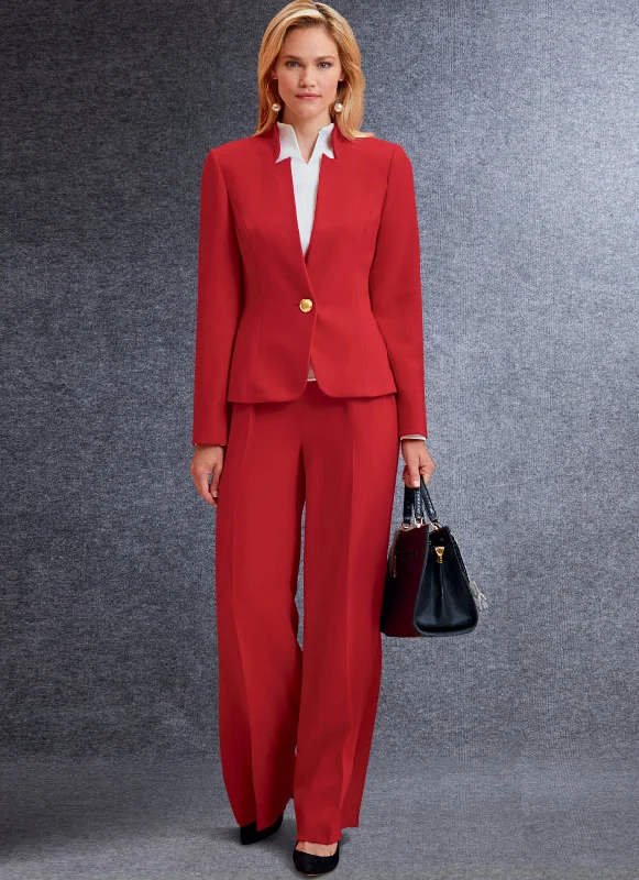 Checkered women's wool coats in a classic pattern for a timeless styleVogue Co-ordinates V1741
