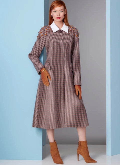 Women's reversible down coats with two - tone designs for versatile stylingVogue Coat V1836