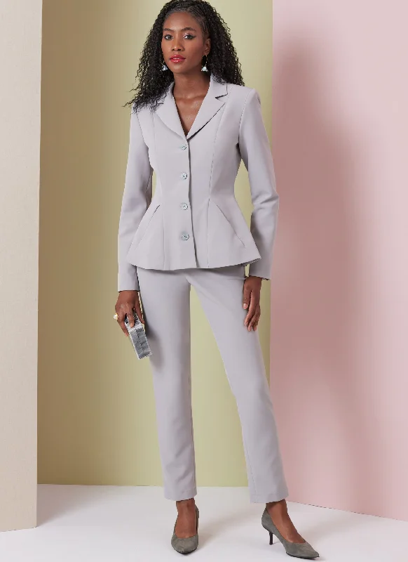 Checkered women's wool coats in a classic pattern for a timeless styleVogue Jacket, Skirt & Trousers V2018