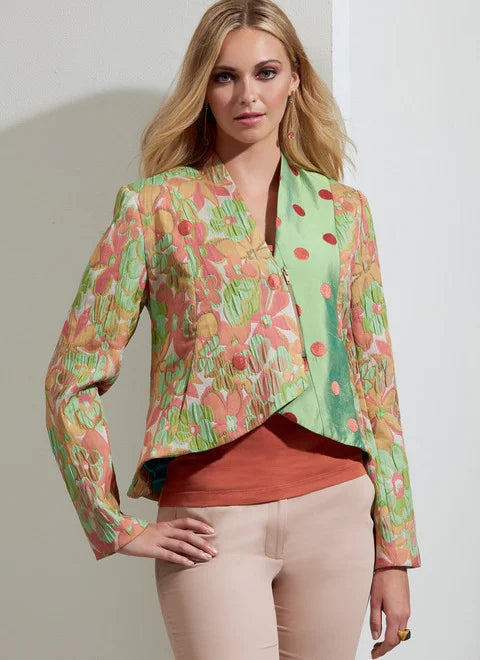 Women's faux fur coats in bright colors for a bold fashion statementVogue Jacket V1865