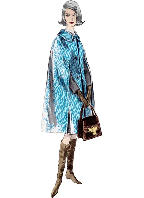 Women's faux fur coats in bright colors for a bold fashion statementVogue Vintage Capes V1838