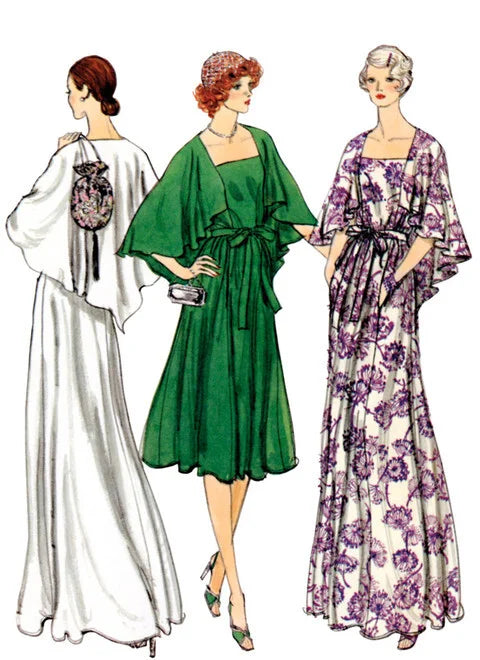Women's pea coats with brass buttons for a nautical - inspired styleVogue Vintage Evening Dress V1947