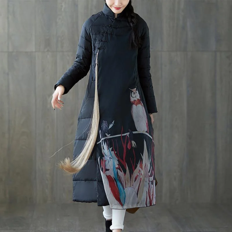 Checkered women's wool coats in a classic pattern for a timeless styleWarm black print down coat oversized stand collar patchwork down jacket Casual Chinese Button down coat Checkered women's wool coats in a classic pattern for a timeless styleWarm black print down coat oversized stand collar patchwork down jacket Casual Chinese Button down coat