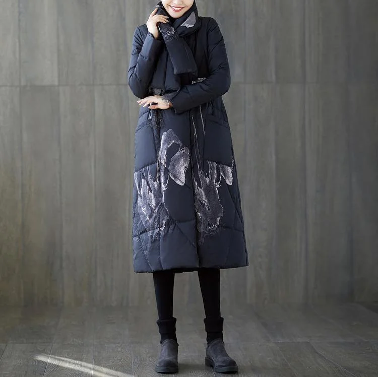 Belted women's cashmere coats in soft pastels for a luxurious feelWarm black print down coat oversized tassel quilted coat pockets down coat Belted women's cashmere coats in soft pastels for a luxurious feelWarm black print down coat oversized tassel quilted coat pockets down coat