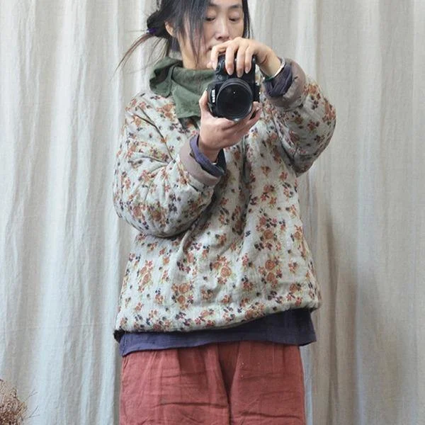 Petite women's wool blend coats with a tailored fit for a flattering silhouetteWarm Coats O-Neck Long Sleeve Vintage Print Floral Fall Clothes 2020 New Female Parkas Petite women's wool blend coats with a tailored fit for a flattering silhouetteWarm Coats O-Neck Long Sleeve Vintage Print Floral Fall Clothes 2020 New Female Parkas