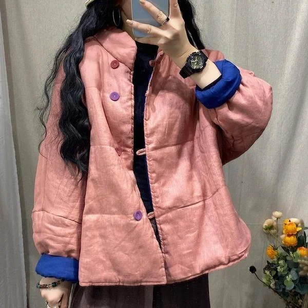 Women's pea coats with brass buttons for a nautical - inspired styleWarm Thick Cotton Parkas Autumn Winter Comfortable All-match Women Jackets Women's pea coats with brass buttons for a nautical - inspired styleWarm Thick Cotton Parkas Autumn Winter Comfortable All-match Women Jackets