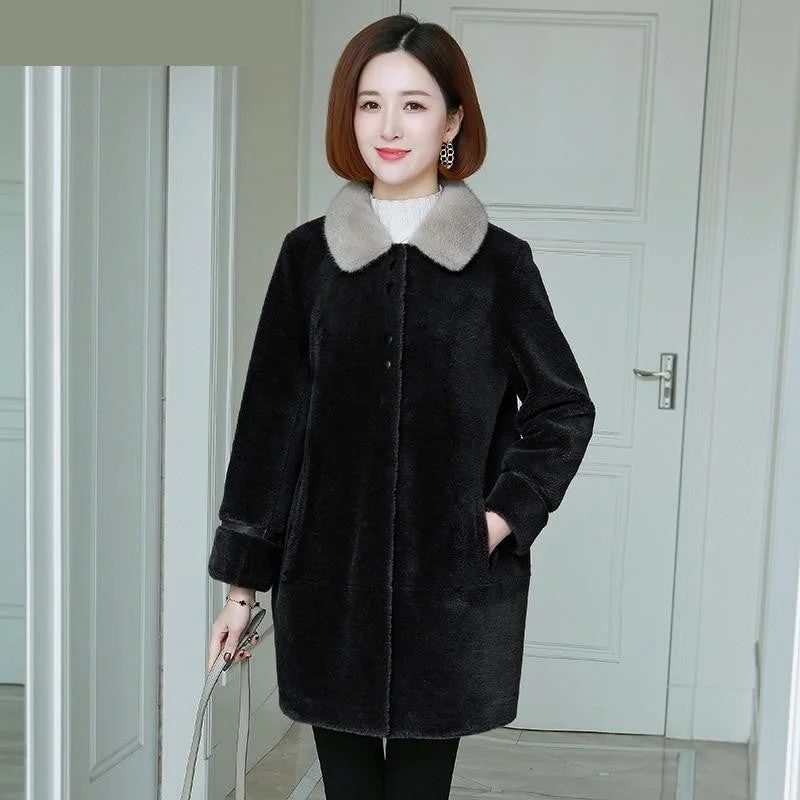 Belted women's cashmere coats in soft pastels for a luxurious feelWinter Elegant Women's Mink Fur Collar Sheep Shearling Coats & Jackets Belted women's cashmere coats in soft pastels for a luxurious feelWinter Elegant Women's Mink Fur Collar Sheep Shearling Coats & Jackets