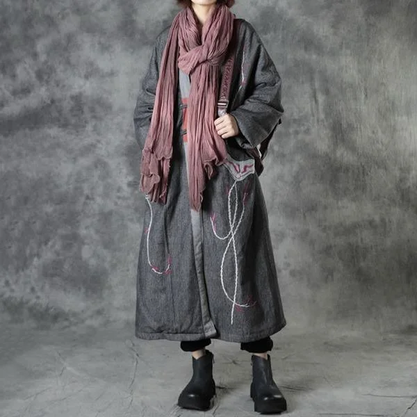 Mid - length women's down coats in a slim fit for a modern and sleek appearanceWinter Fashion Simplicity Zen V-neck Collar Loose Keep Warm Women Parka Coat Mid - length women's down coats in a slim fit for a modern and sleek appearanceWinter Fashion Simplicity Zen V-neck Collar Loose Keep Warm Women Parka Coat