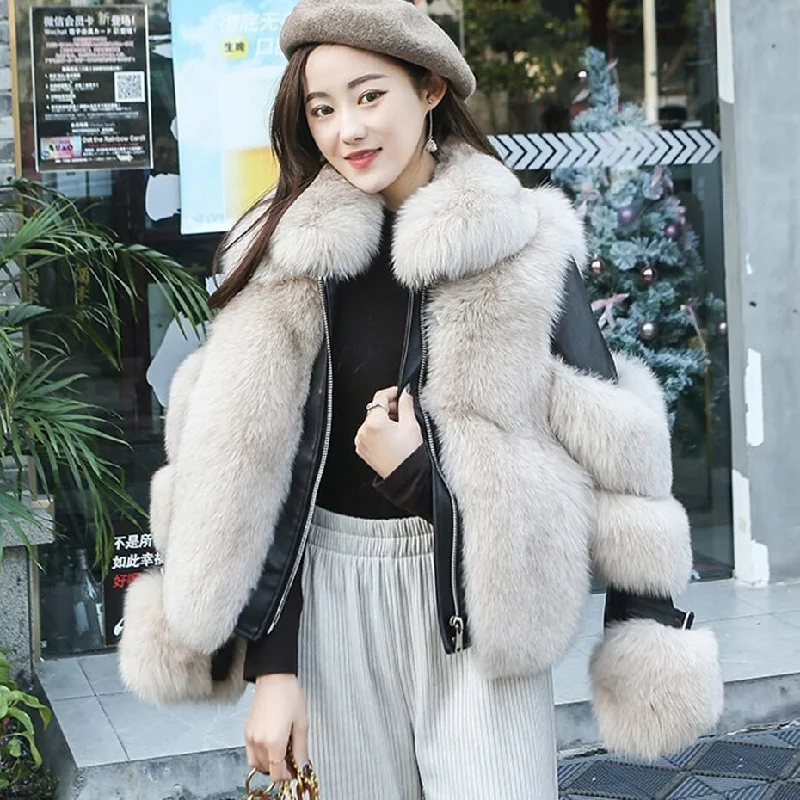 Long women's mac coats in a lightweight fabric for spring showersWinter Thick Warm Real Fox Fur Casual Women's Overcoat with Zipper Long women's mac coats in a lightweight fabric for spring showersWinter Thick Warm Real Fox Fur Casual Women's Overcoat with Zipper