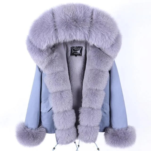 Long women's mac coats in a lightweight fabric for spring showersWinter Thick Women's Real Natural Raccoon Fur Hooded Parka Coats & Jackets
