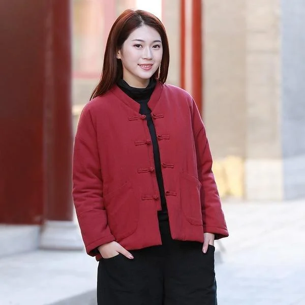 Belted women's cashmere coats in soft pastels for a luxurious feelWinter Vintage Warm V-Neck Chinese Style Plate Buckle Parkas Coats Belted women's cashmere coats in soft pastels for a luxurious feelWinter Vintage Warm V-Neck Chinese Style Plate Buckle Parkas Coats