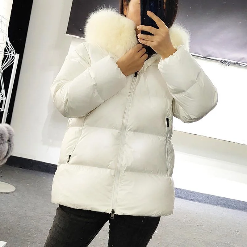 Shearling - lined women's leather coats for ultimate warmth and luxuryWinter Warm Female Fox Fur Feather Collar Hooded Down Coats & Jackets Shearling - lined women's leather coats for ultimate warmth and luxuryWinter Warm Female Fox Fur Feather Collar Hooded Down Coats & Jackets