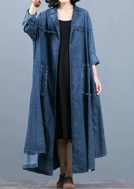 Long women's mac coats in a lightweight fabric for spring showersWomen Casual Rough Selvage Big Pockets Hooded Coat Long women's mac coats in a lightweight fabric for spring showersWomen Casual Rough Selvage Big Pockets Hooded Coat